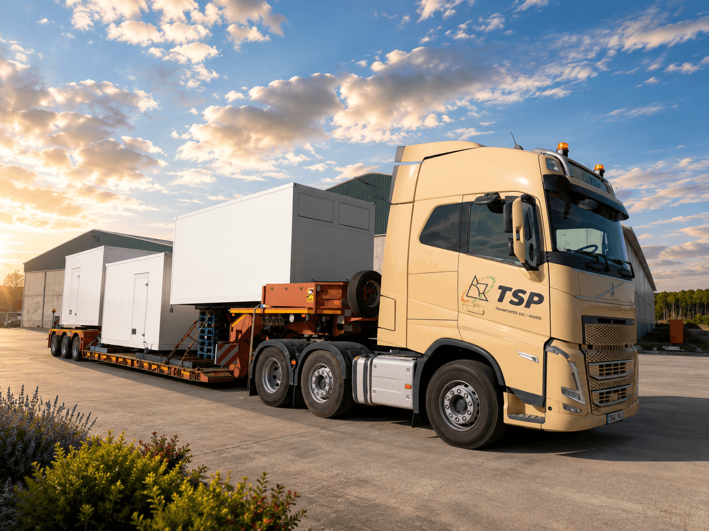 Transporte especial de módulos sobre góndola TSP